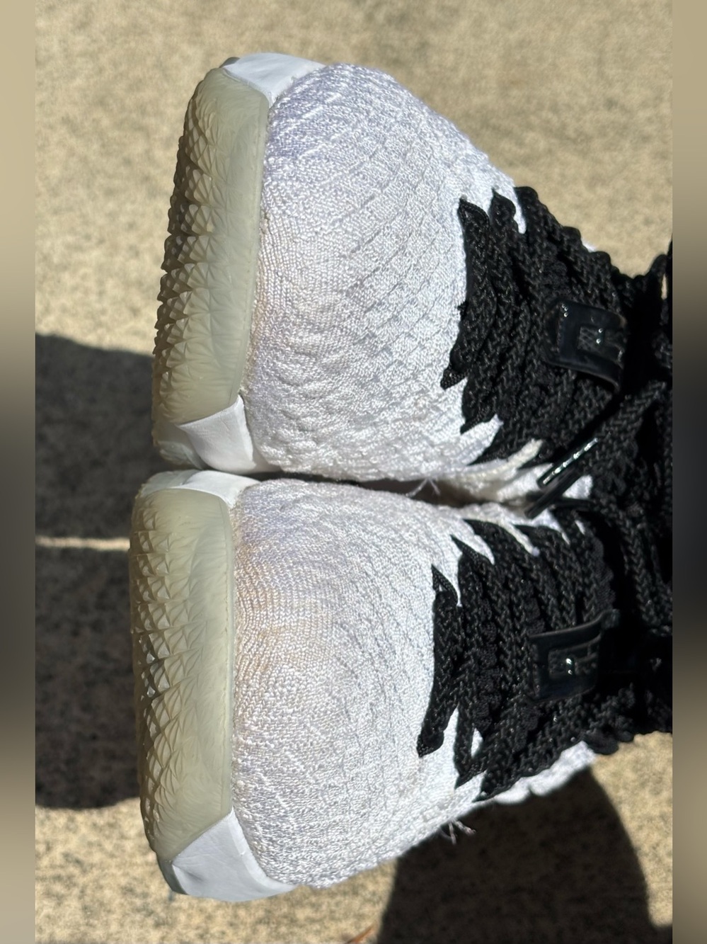 Nike LeBron 15 Graffiti GS 6Y White Black Basketball Sneakers - Picture 7 of 15